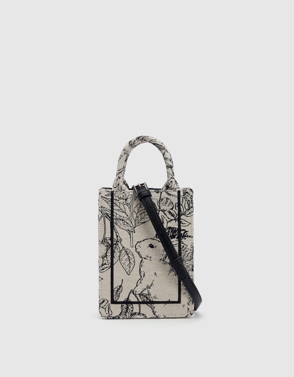 Flowers Printed Shoulder Bag