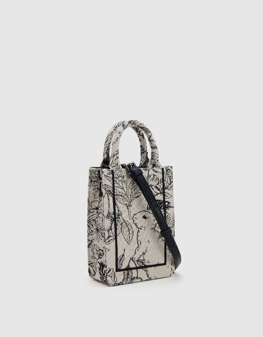 Flowers Printed Shoulder Bag