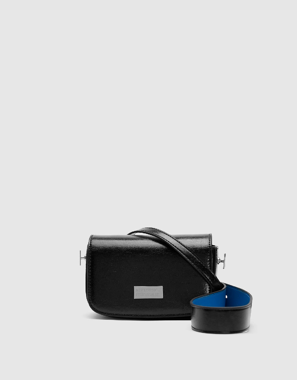 Shoulder Bag With Coordinates Plate