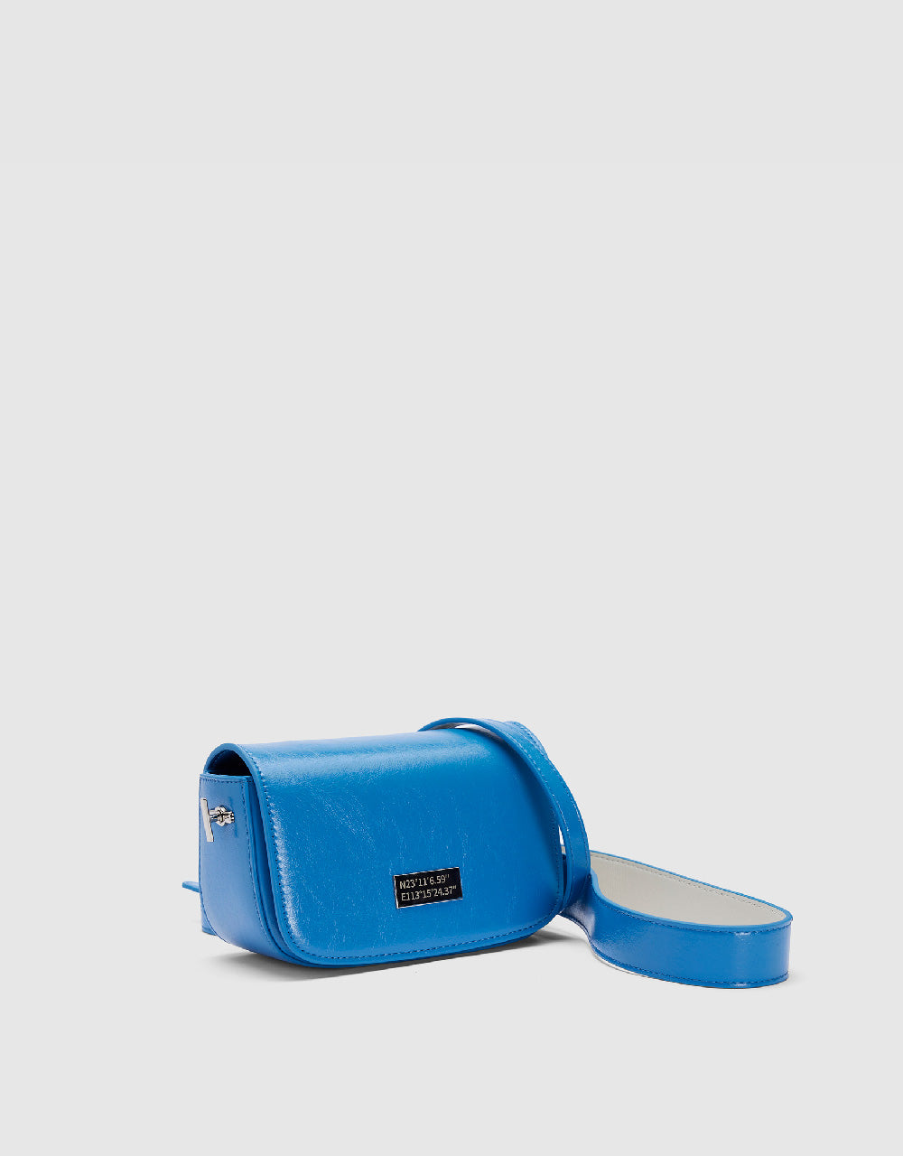 Shoulder Bag With Coordinates Plate