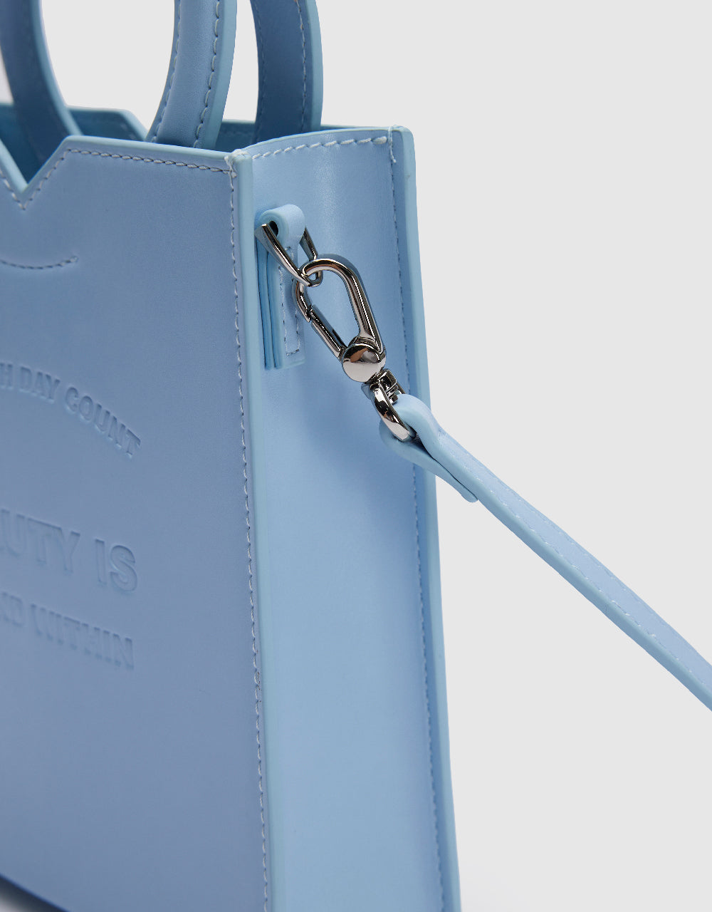 Embossed Vegan Leather Shoulder Bag