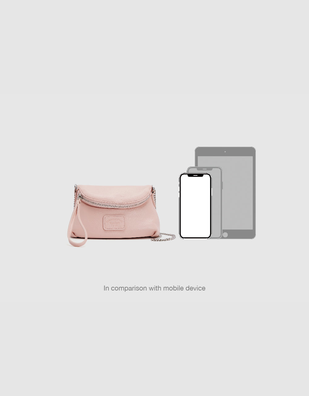 Zipper Front Vegan Leather Shoulder Bag