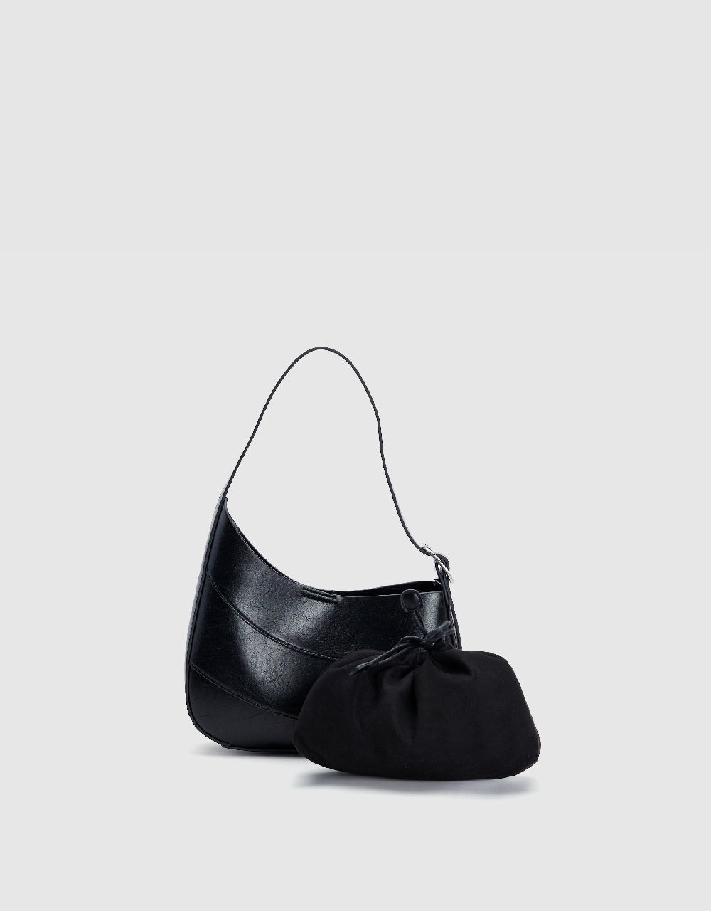 2 In 1 Vegan Leather Shoulder Bag