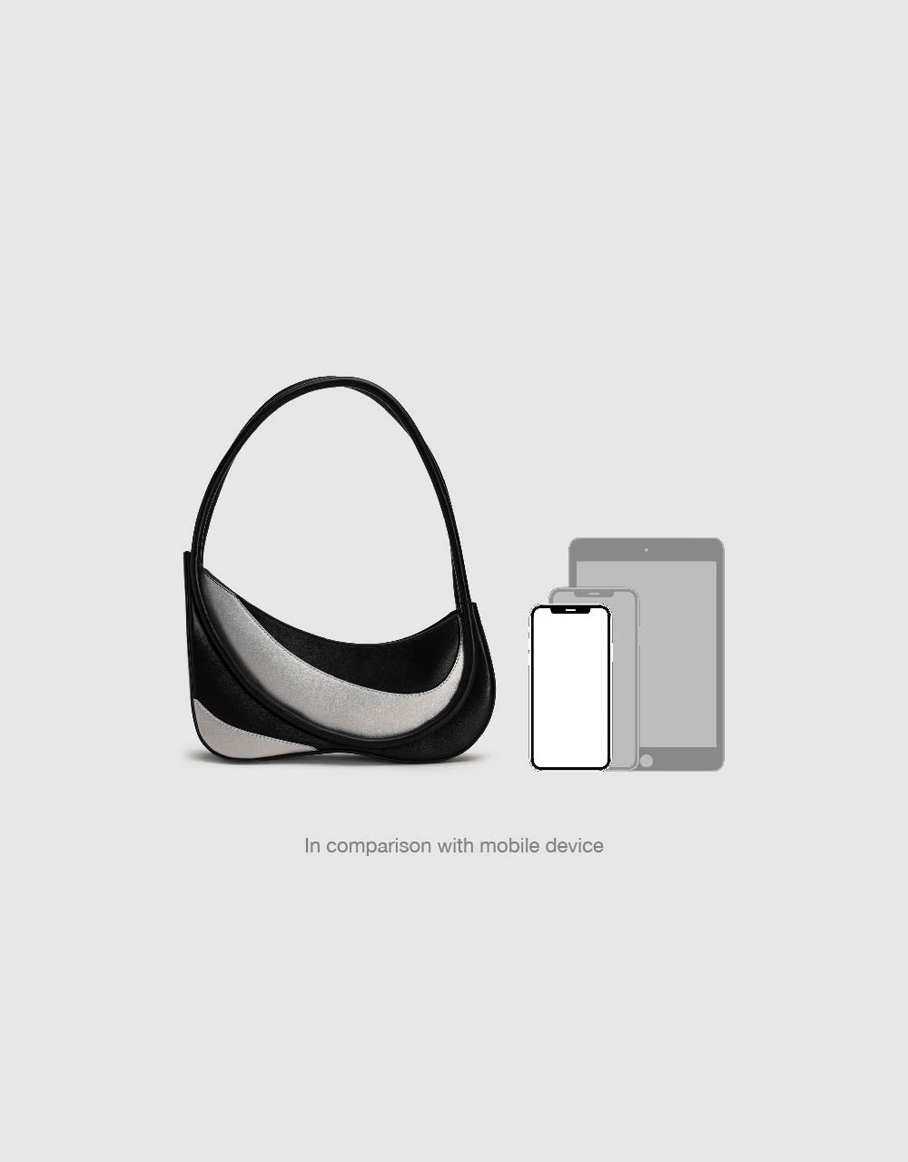 Two Toned Vegan Leather Shoulder Bag