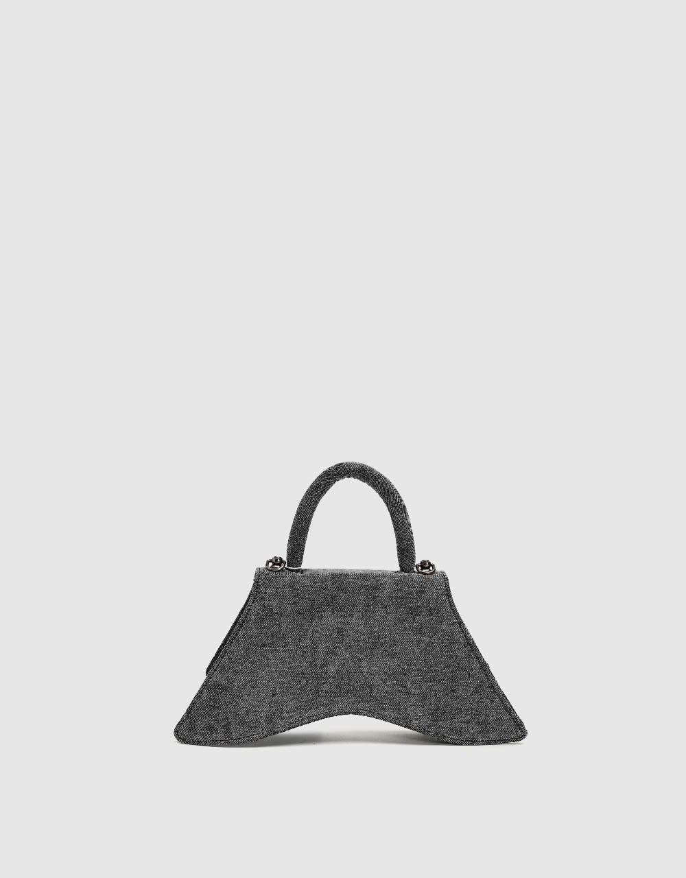 Stand Handle Denim Shoulder Bag
