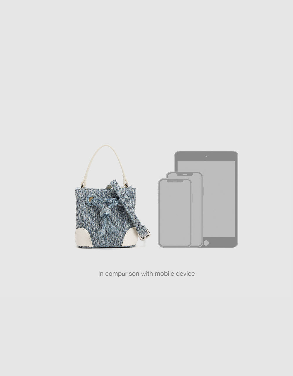 Mini Denim Bucket Bag