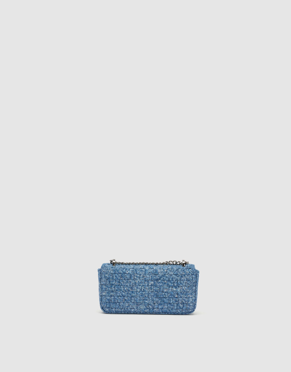 Chained Denim Shoulder Bag