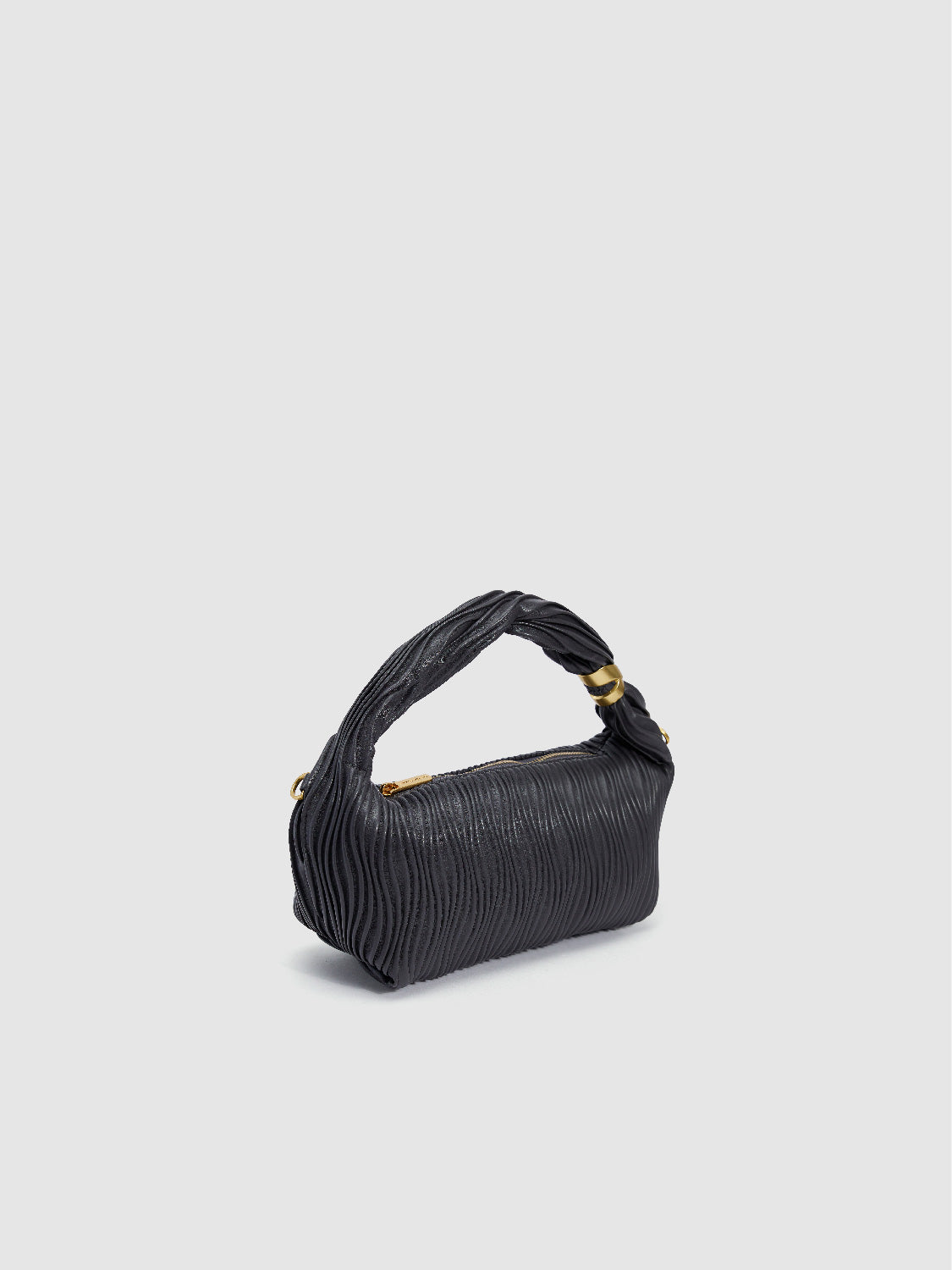 Runched Vegan Leather Shoulder Bag