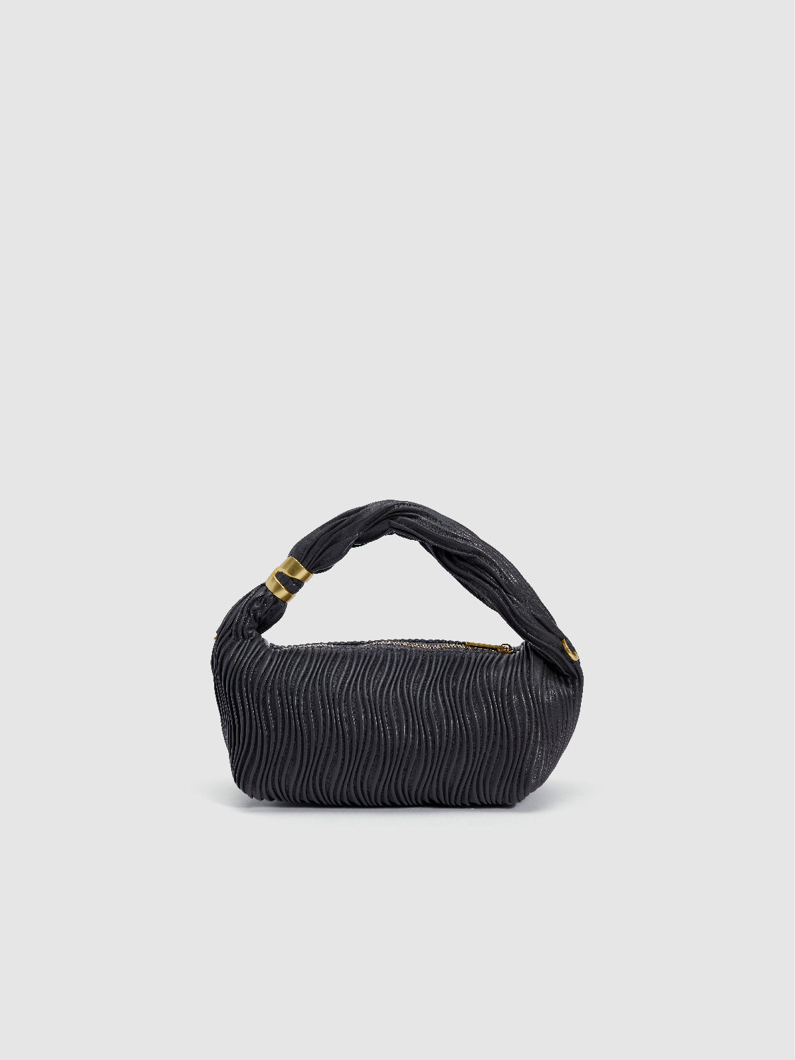 Runched Vegan Leather Shoulder Bag