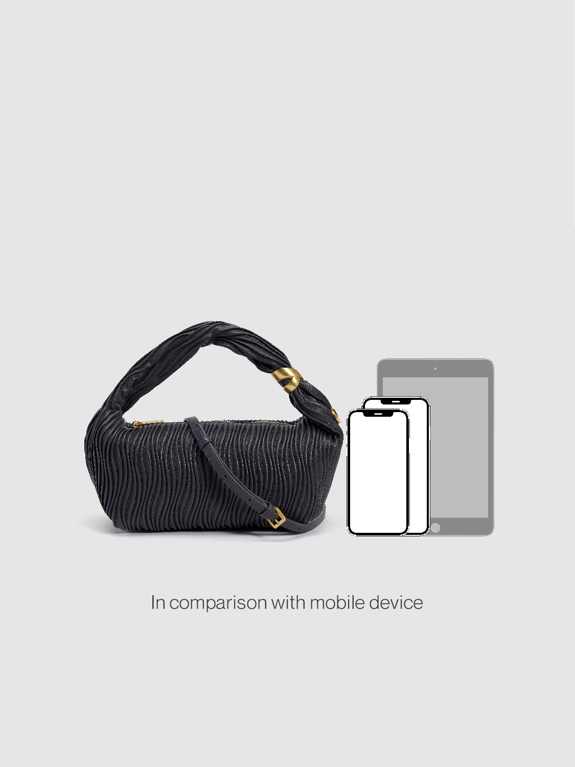 Runched Vegan Leather Shoulder Bag