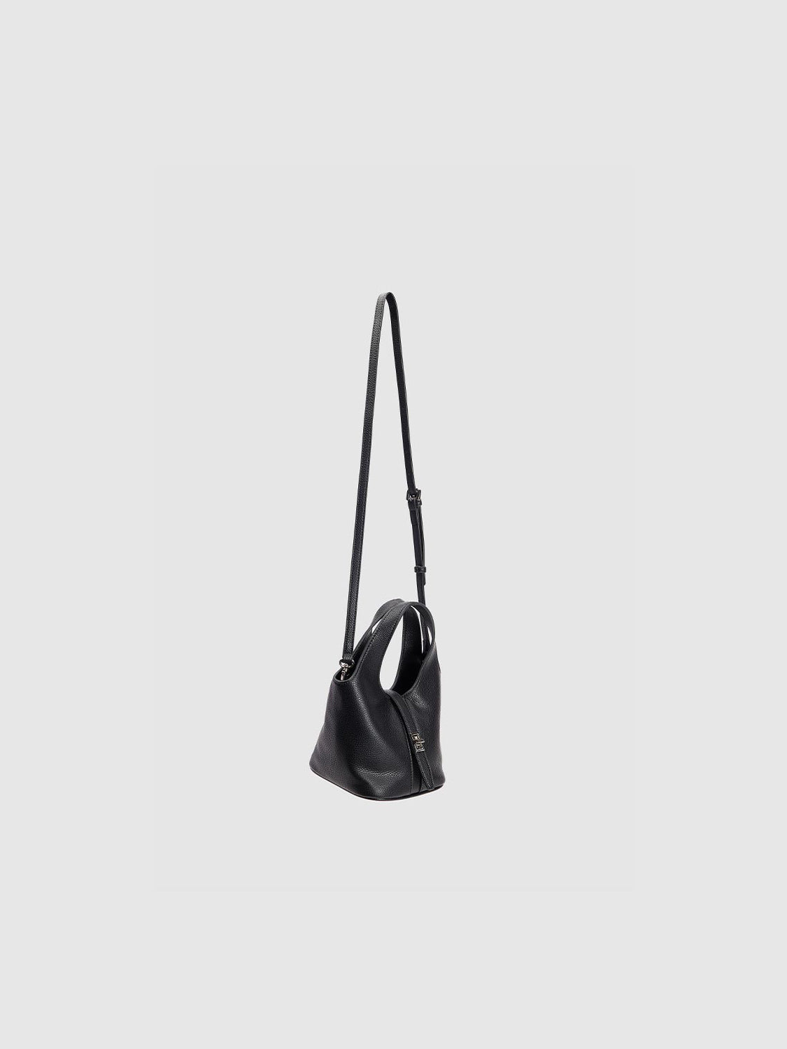 Litchi Embossed Vegan Leather Shoulder Bag