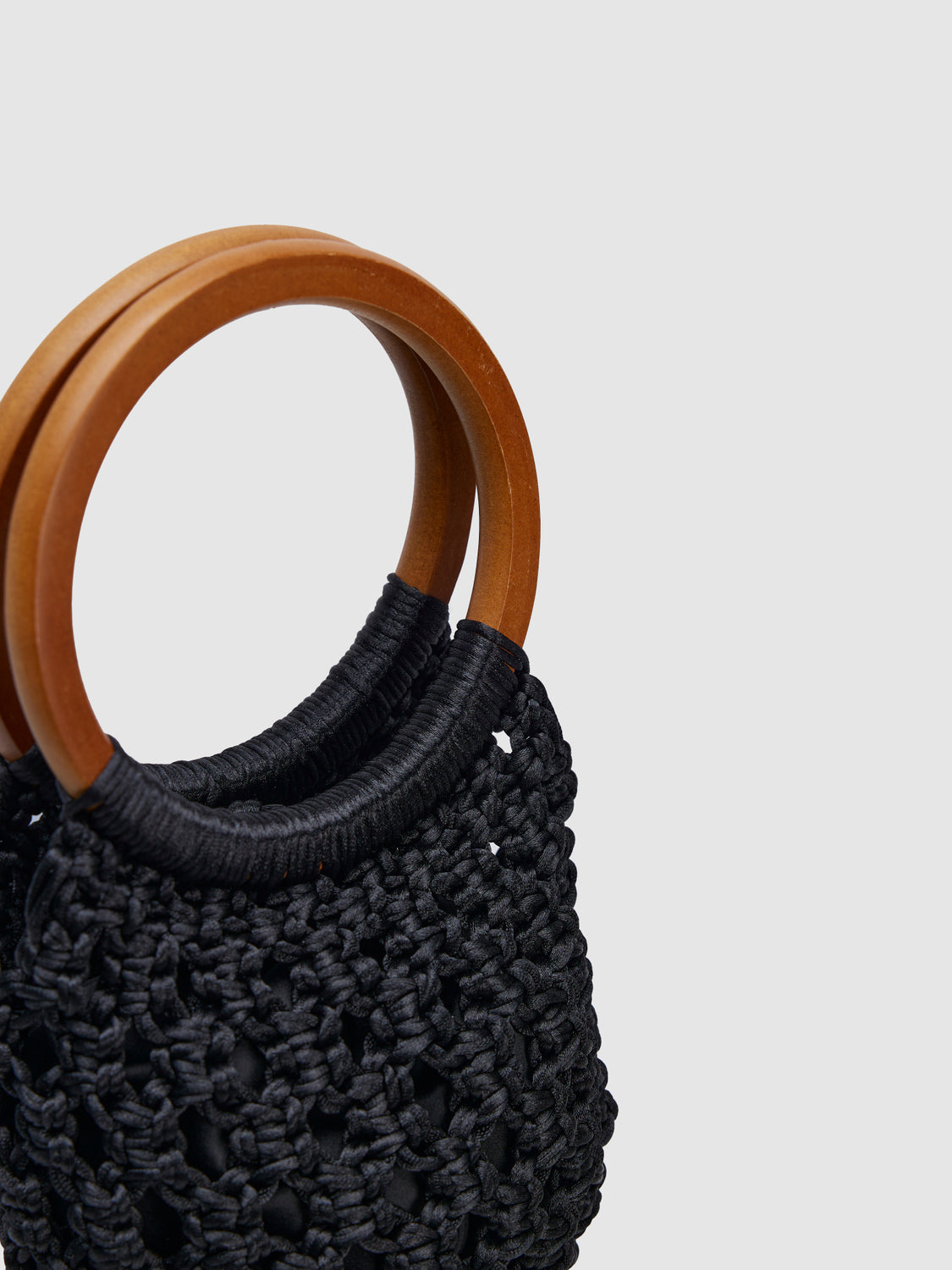 Ring Handle Crochet Handbags