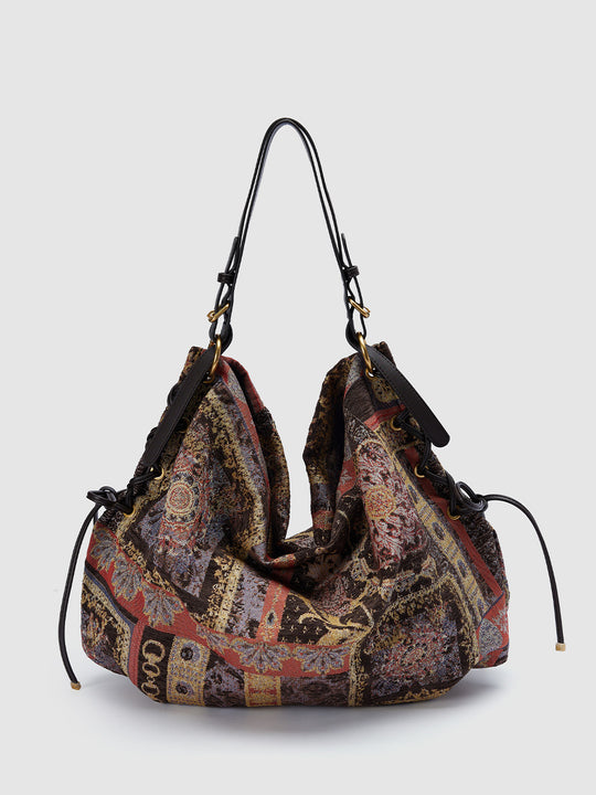 Embroidery Ruched Shoulder Bags