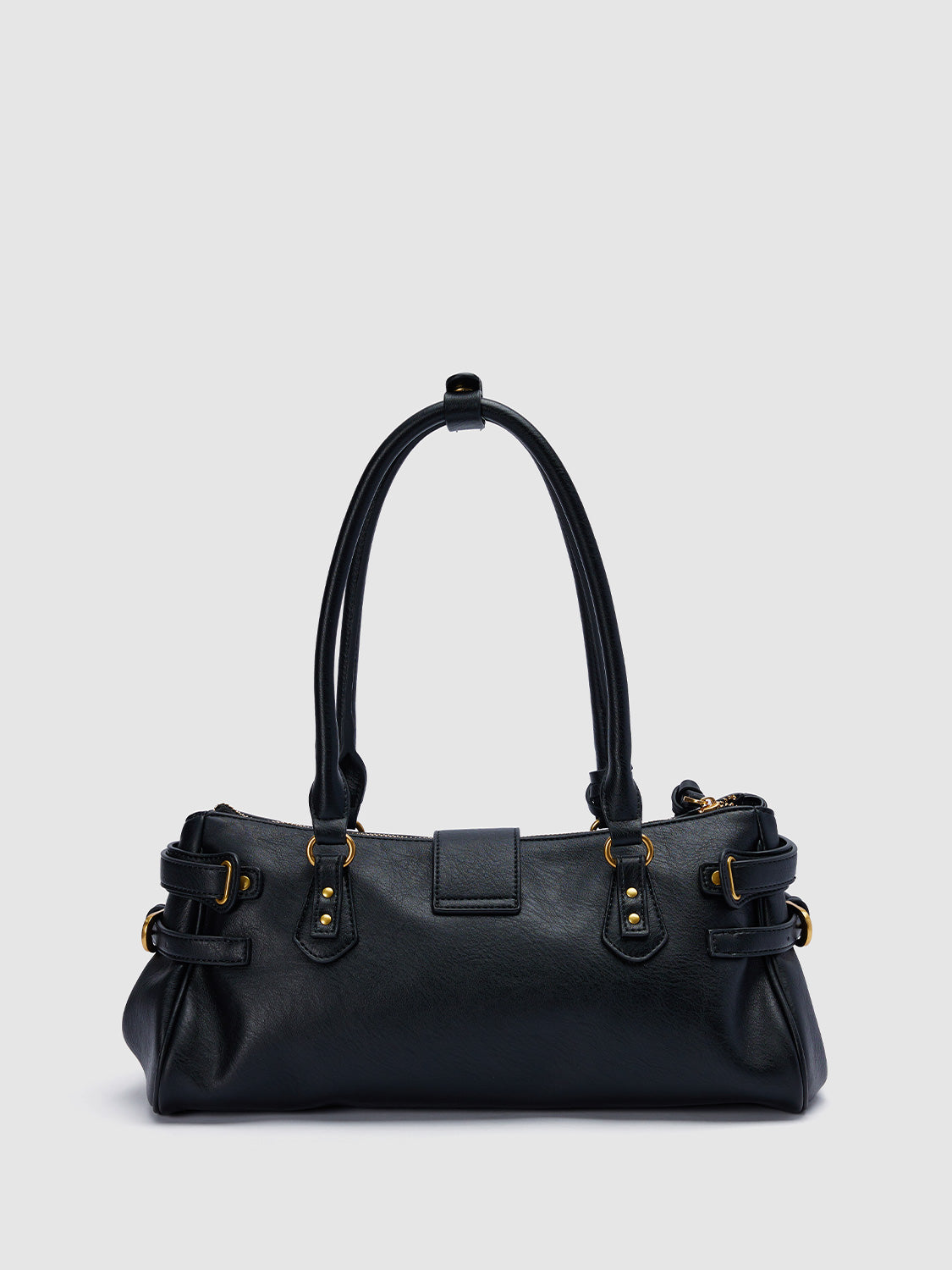 Metal Detail Bowling Shoulder Bags