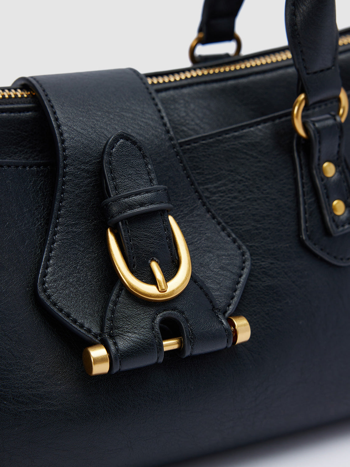Metal Detail Bowling Shoulder Bags