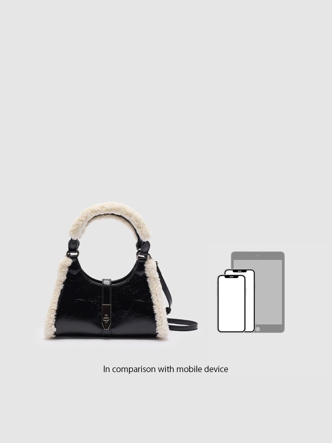 Contrast Handle Shoulder Bags