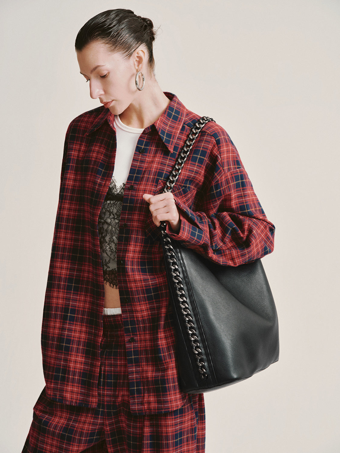 Vegan Leather Oversize Shoulder Bags