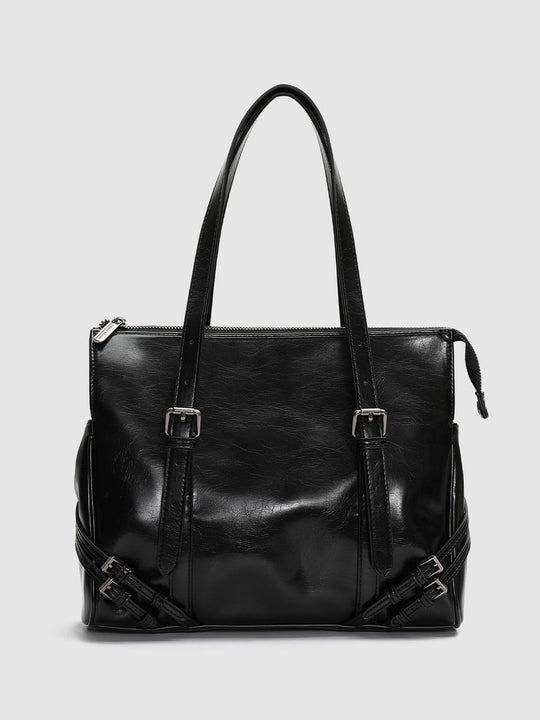 Buckled Tote Shoulder Bags