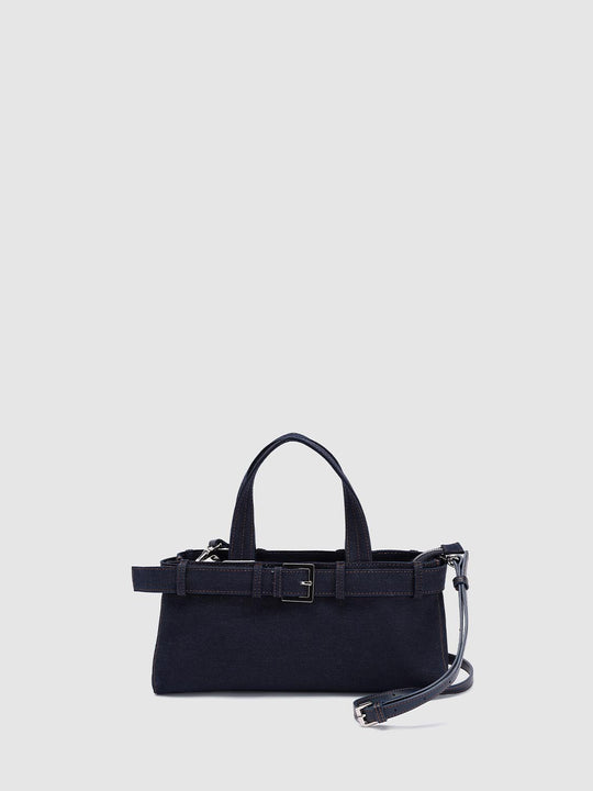 Buckled Denim Handle Shoulder Bags