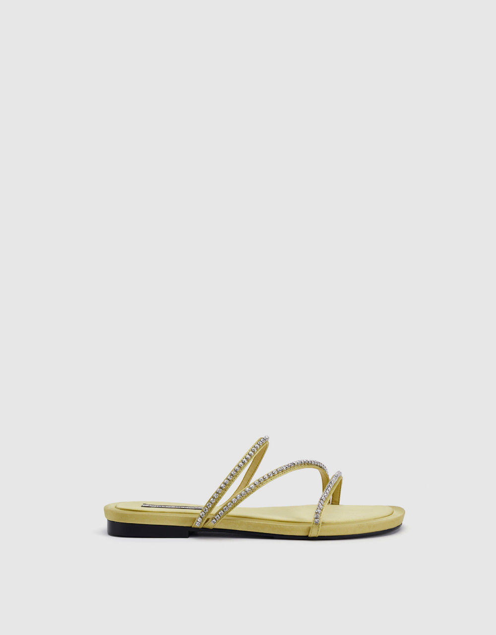 Faux Diamond Décor Round Toe Slippers
