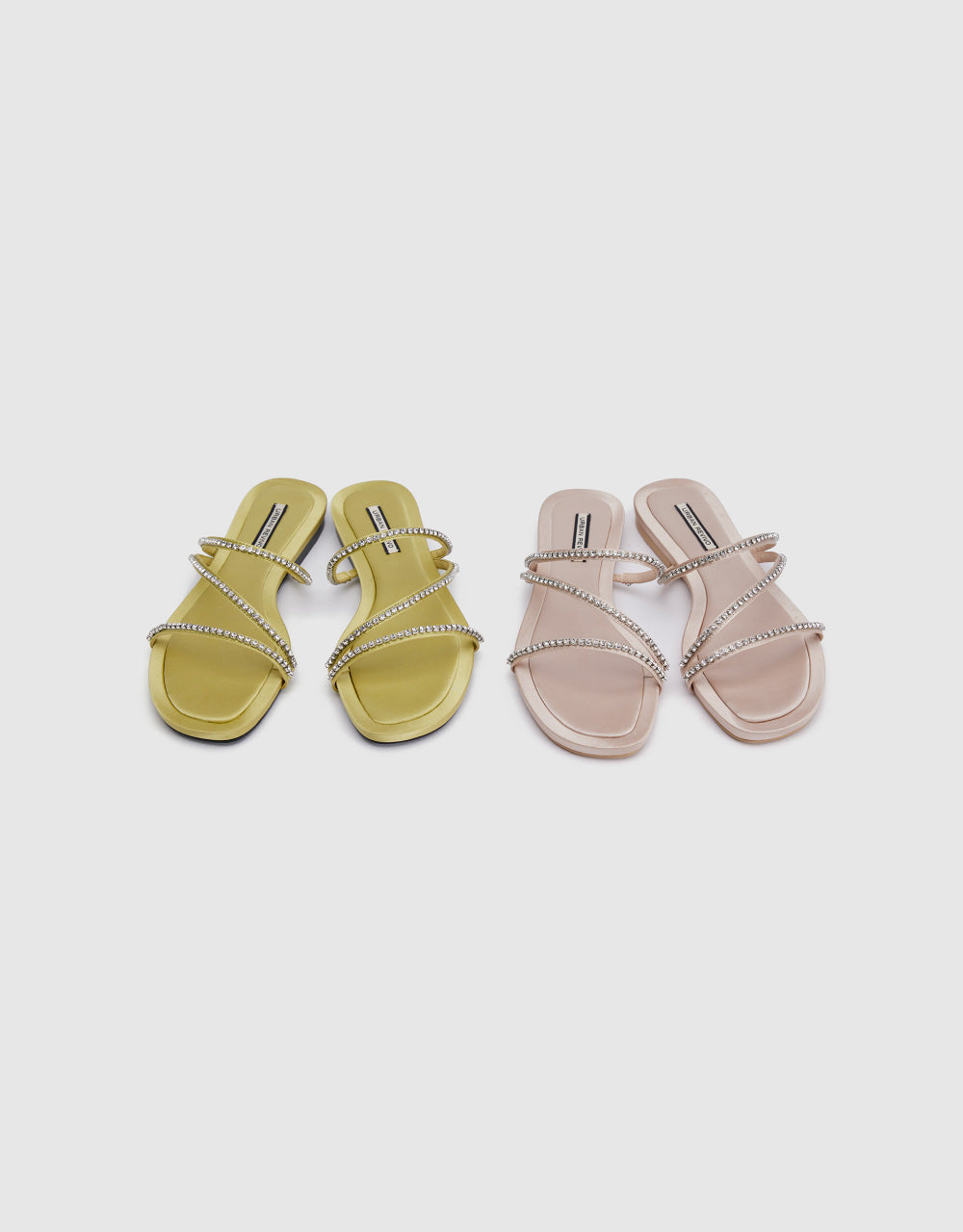 Faux Diamond Décor Round Toe Slippers