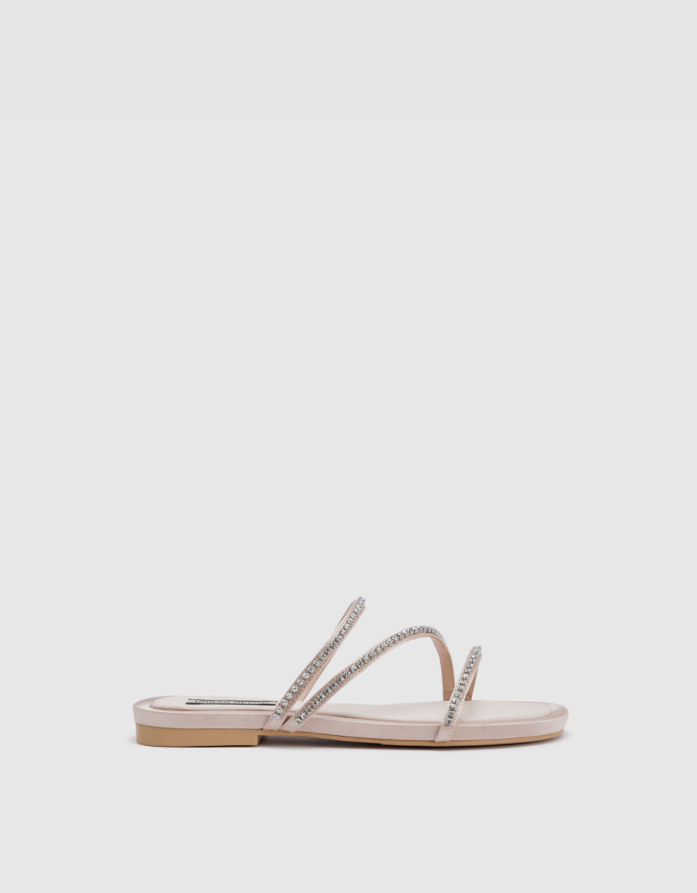 Faux Diamond Décor Round Toe Slippers