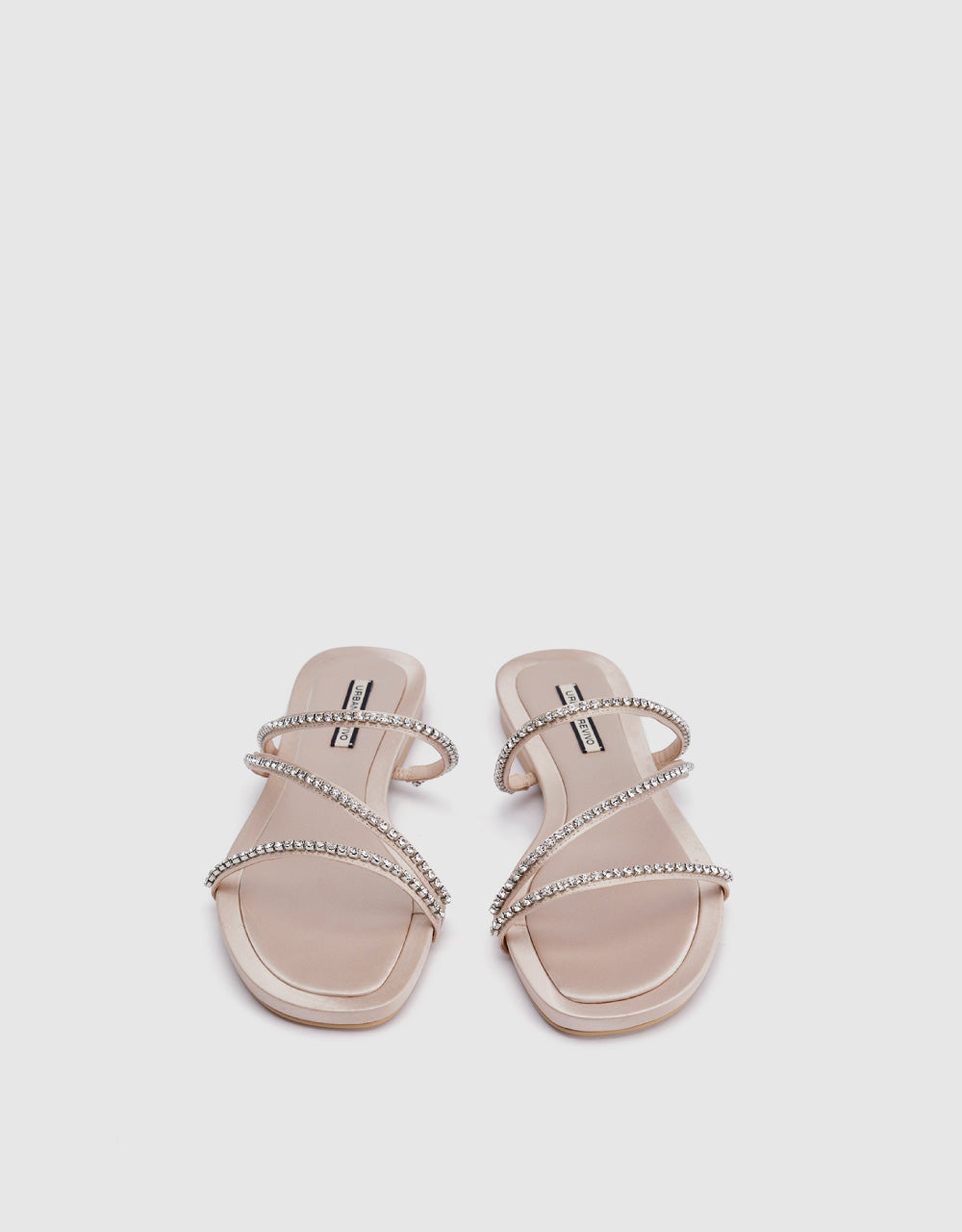 Faux Diamond Décor Round Toe Slippers
