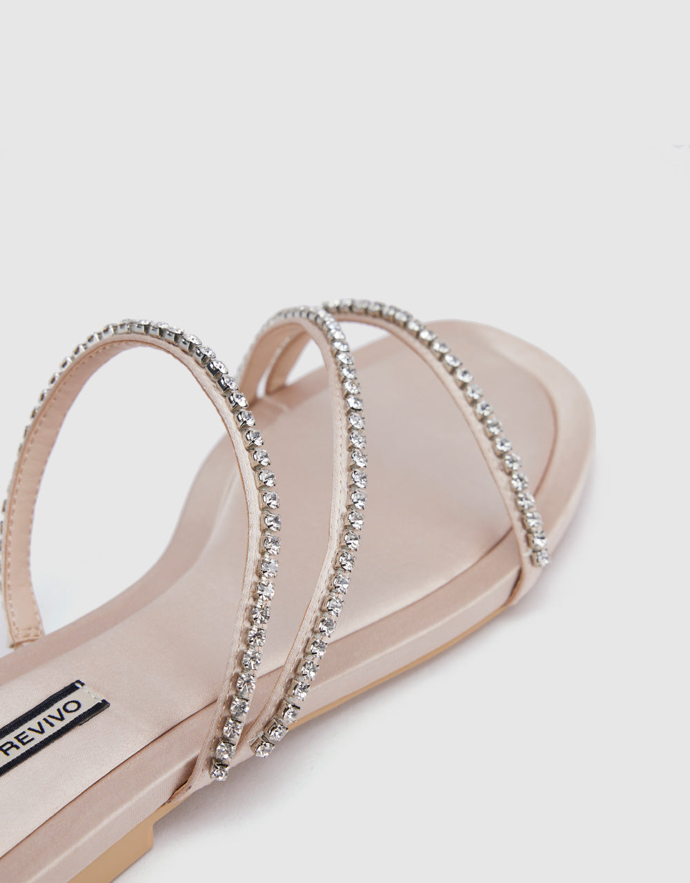 Faux Diamond Décor Round Toe Slippers
