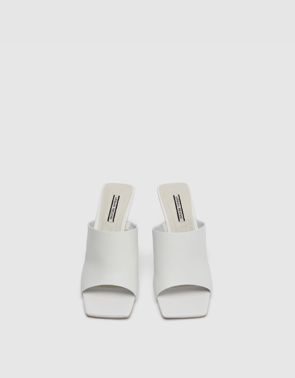 Vegan Leather Square Toe Heels