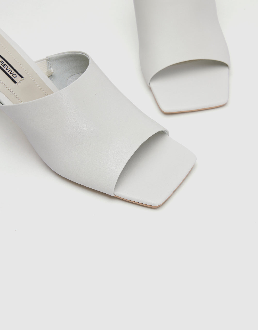 Vegan Leather Square Toe Heels