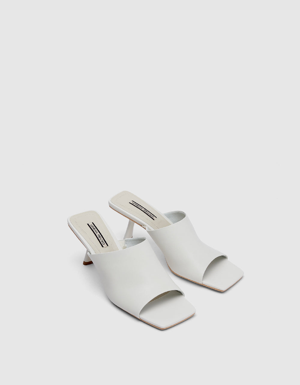 Vegan Leather Square Toe Heels