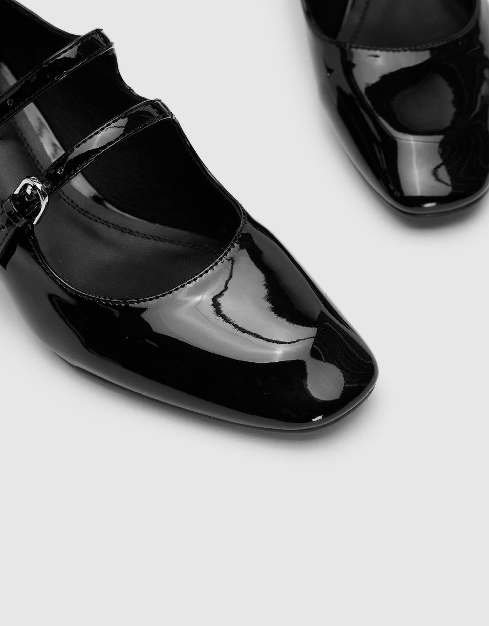 Vegan Leather Square Toe Pumps
