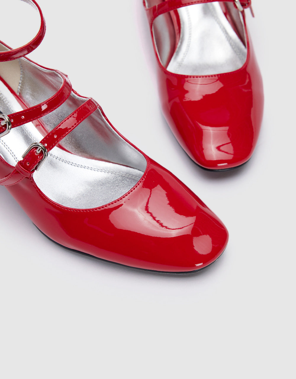 Vegan Leather Square Toe Pumps