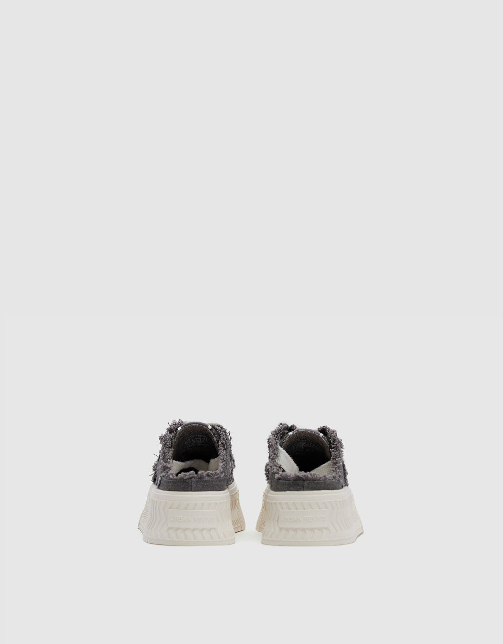 Raw Hem Denim Round Toe Slippers