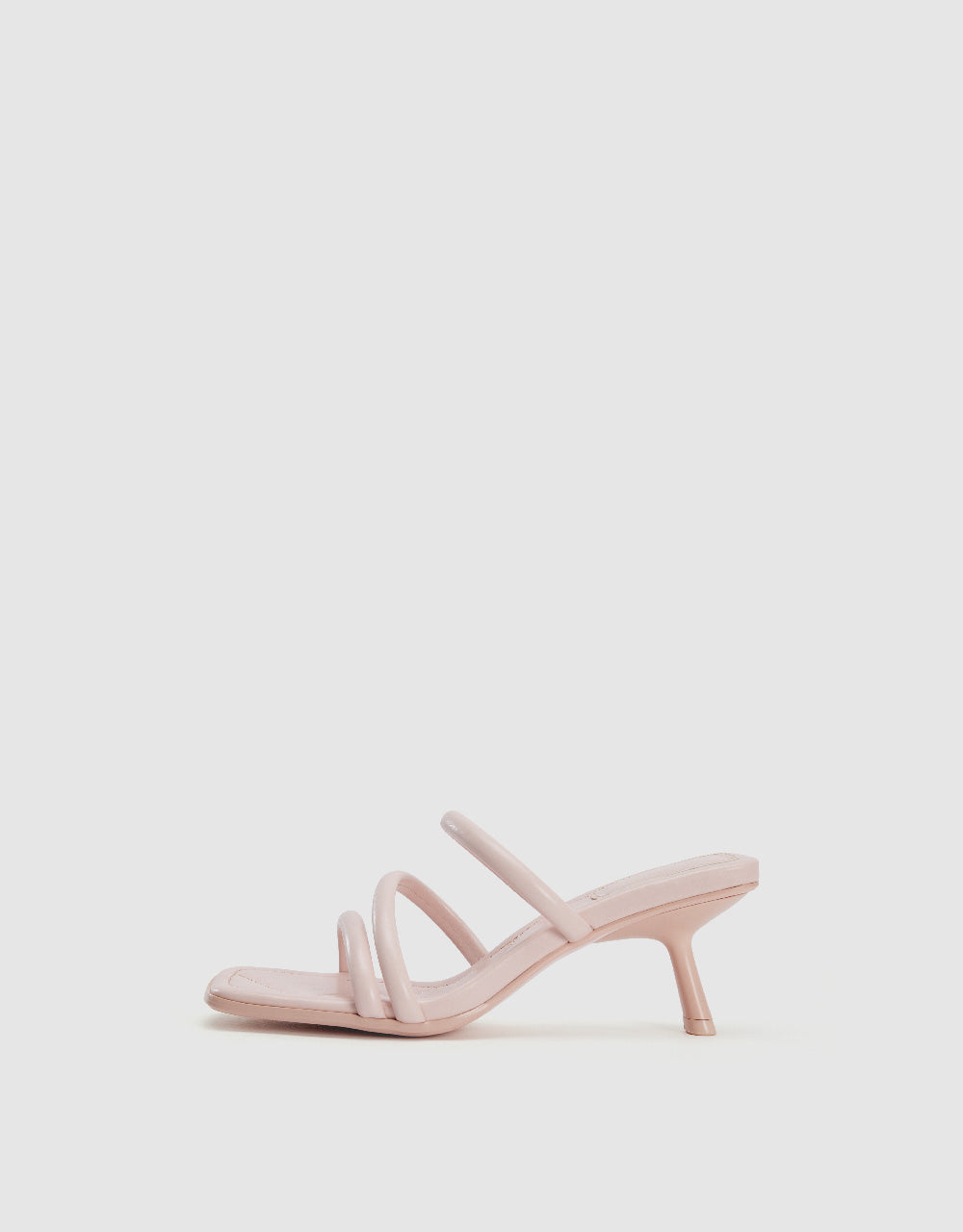 Heeled Square Toe Slippers