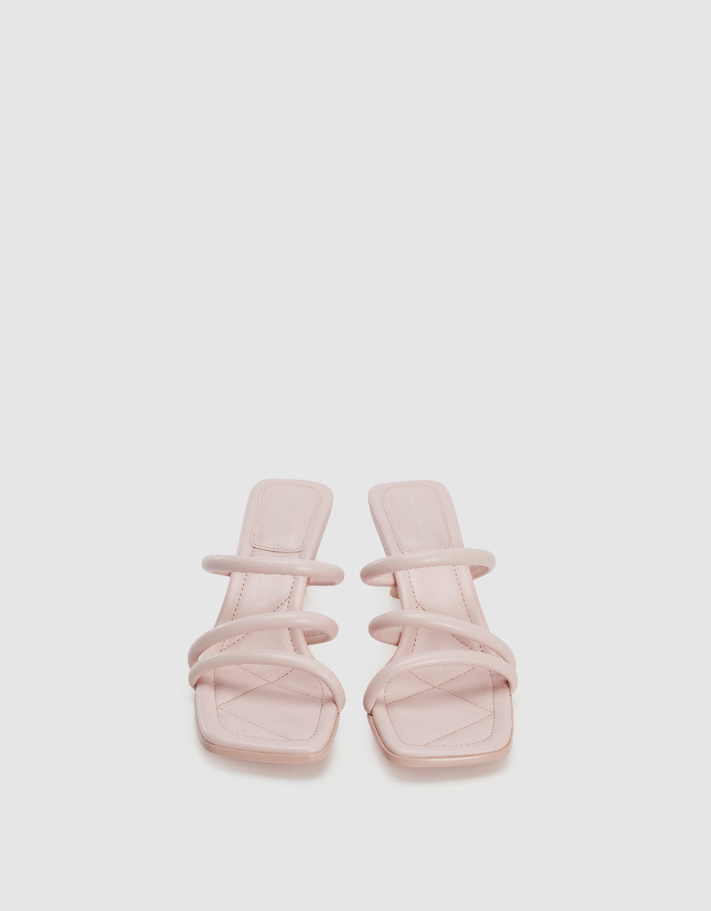Heeled Square Toe Slippers
