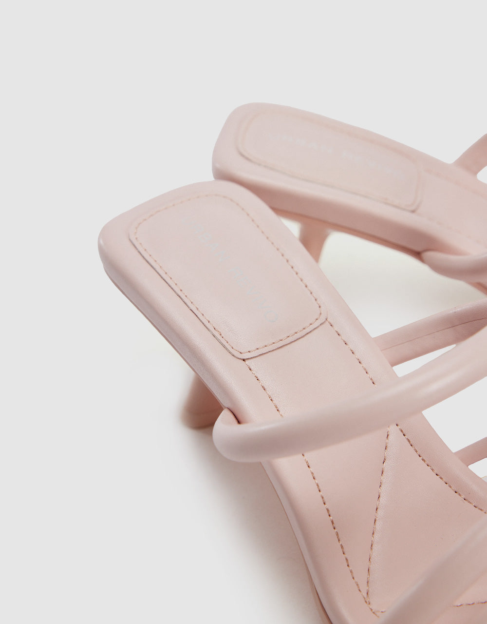 Heeled Square Toe Slippers
