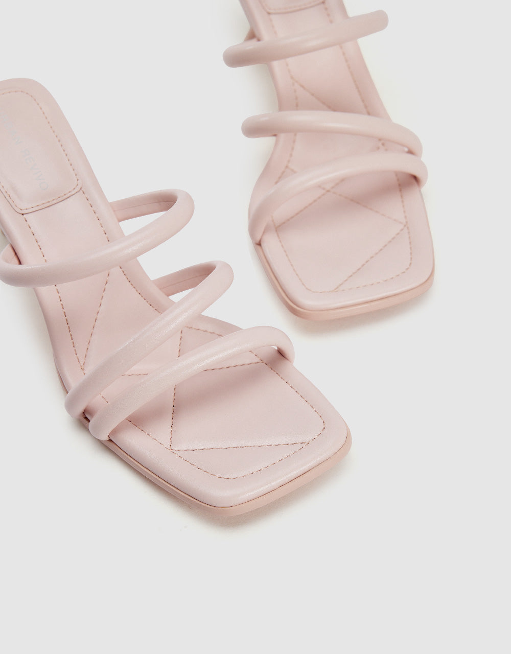 Heeled Square Toe Slippers