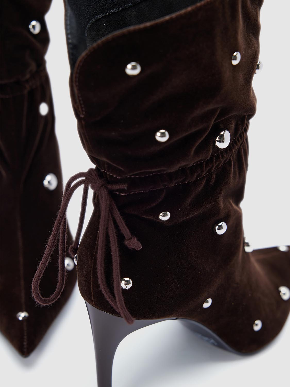 Sparkly Point Toe Ankle Boots