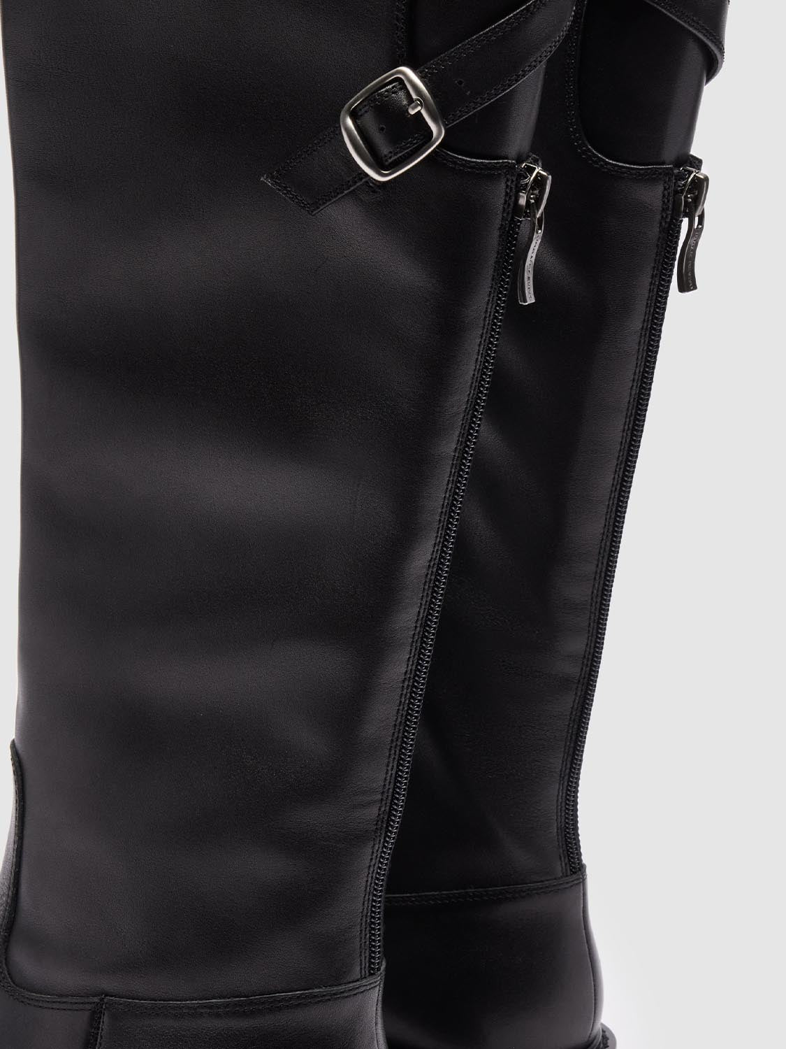 Buckle Detail Chunky Knee Boots