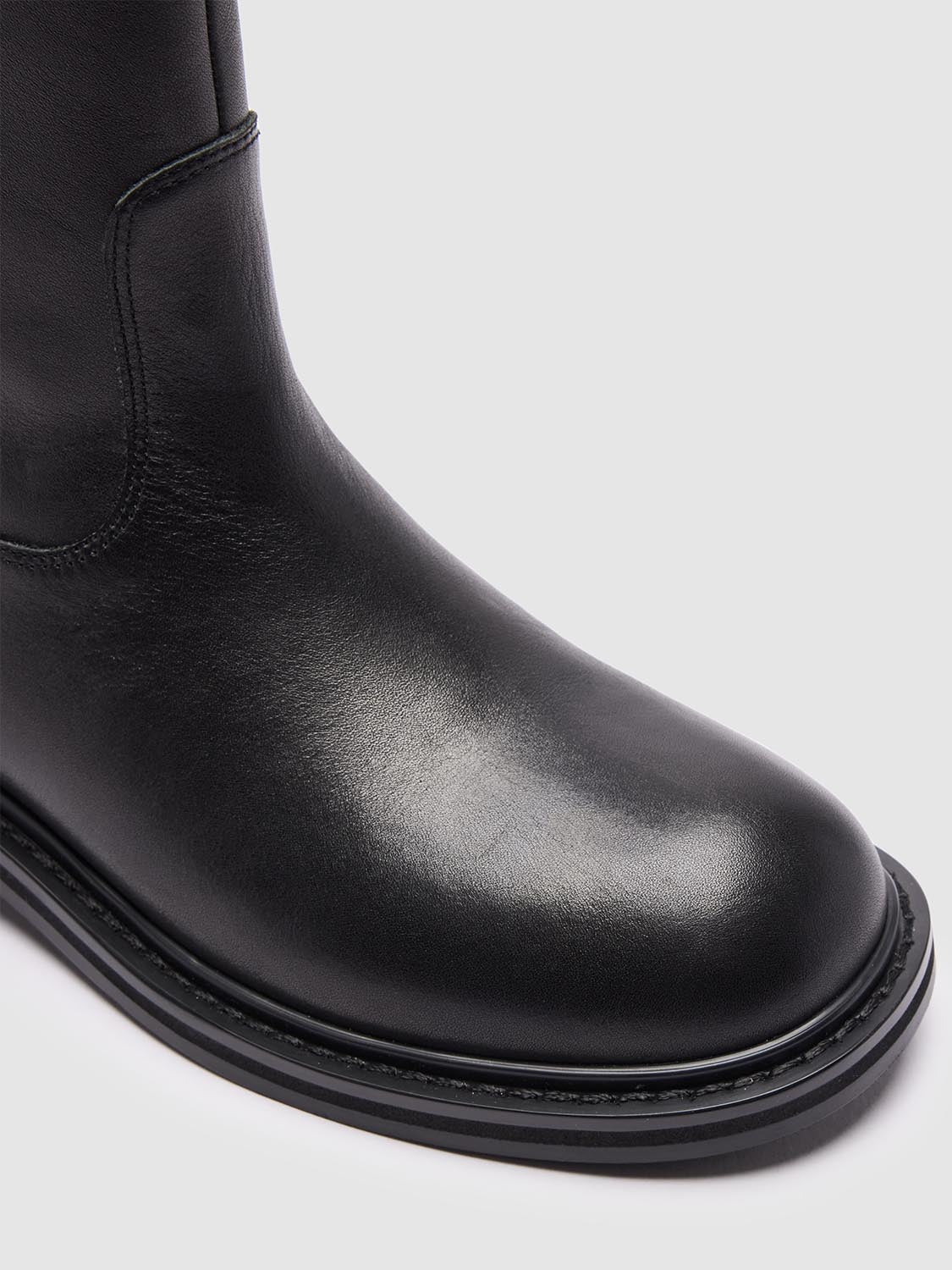 Buckle Detail Chunky Knee Boots