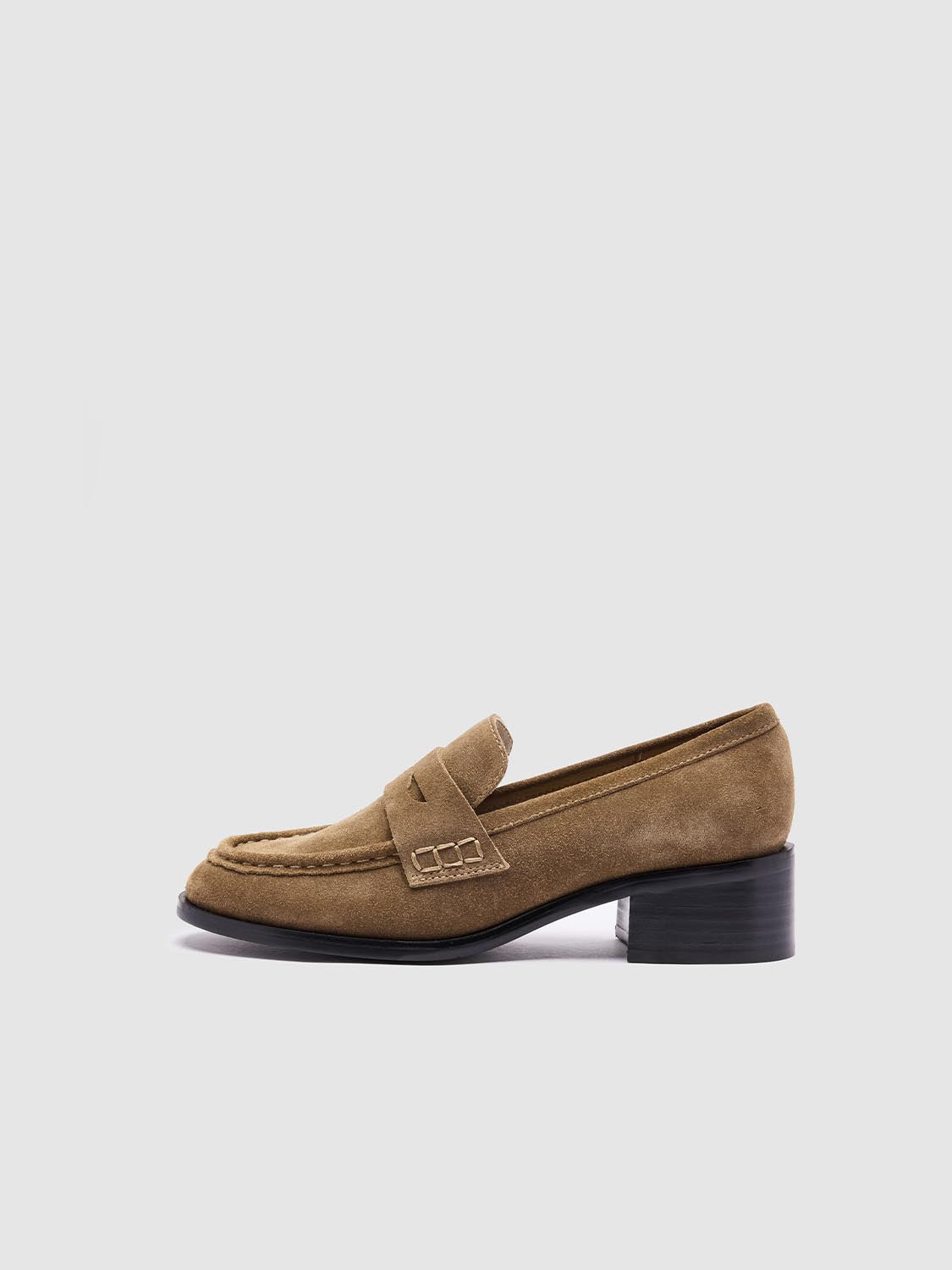 Chunky Mid Heeled Loafers