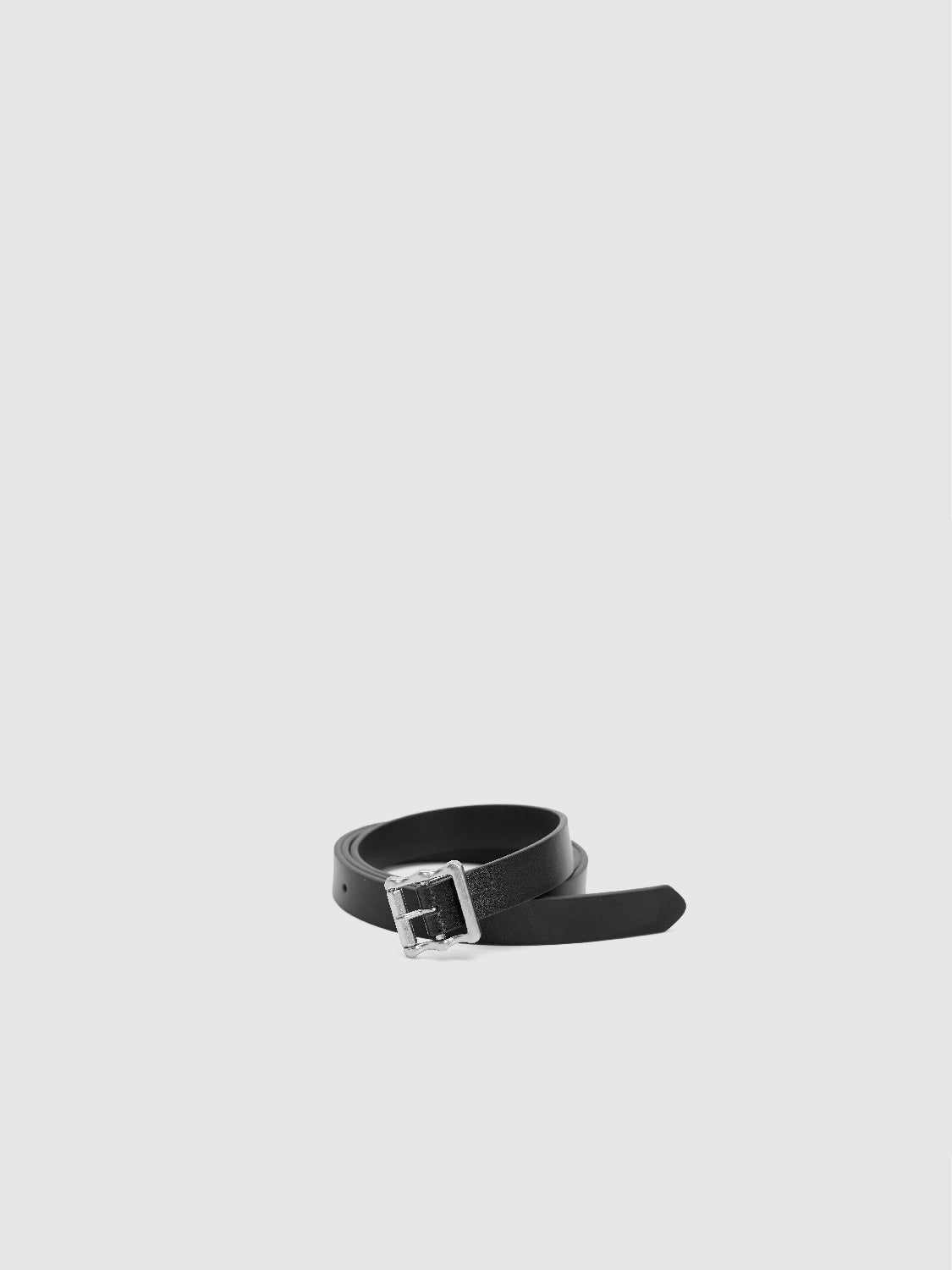 Vegan Leather Skinny Belt