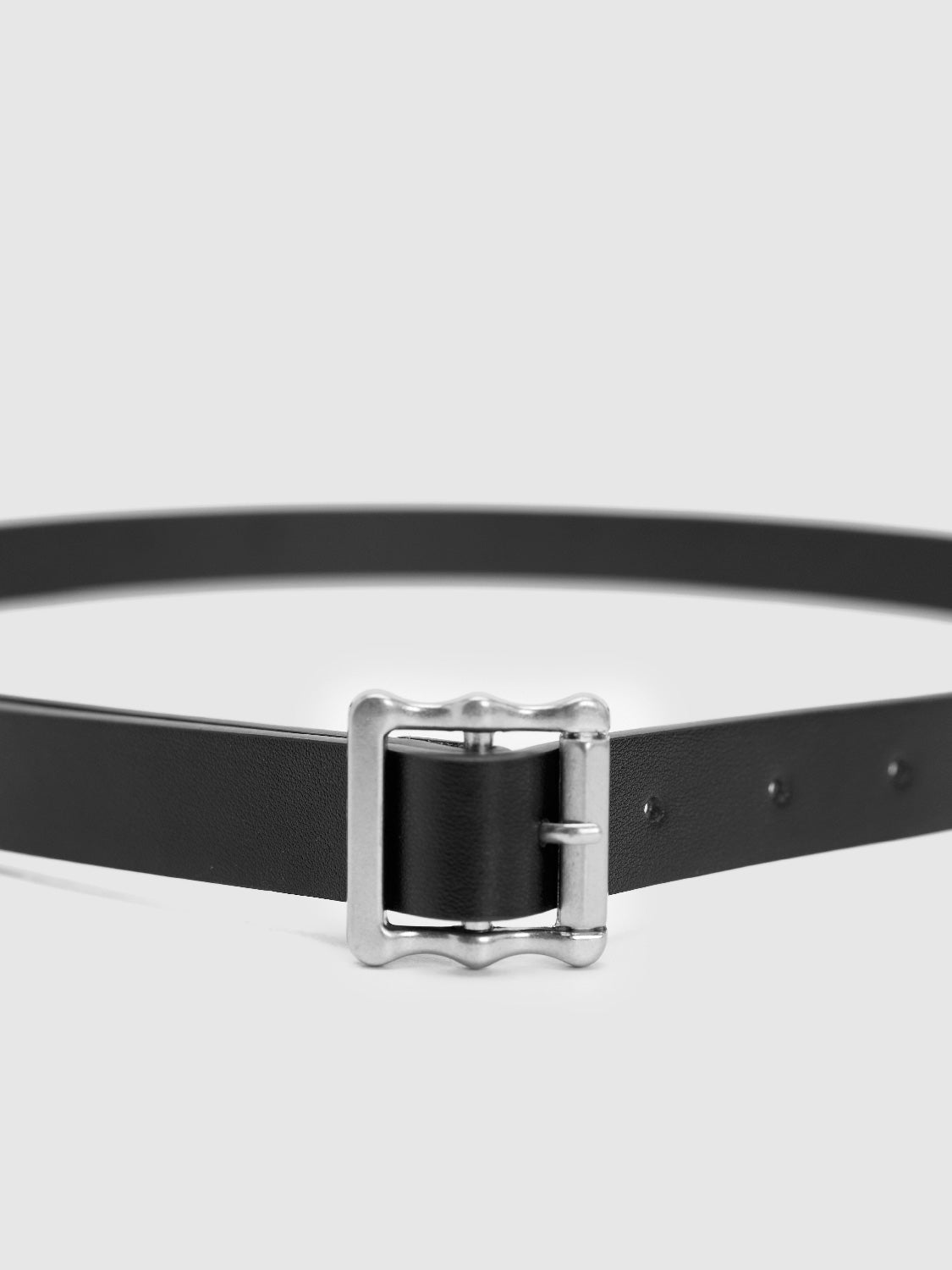 Vegan Leather Skinny Belt