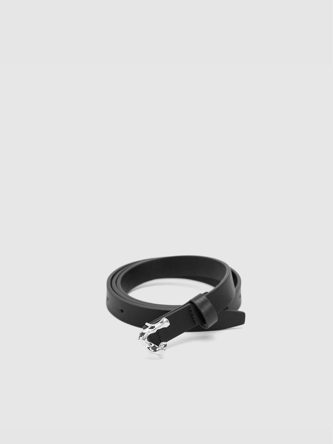 Vegan Leather Skinny Belt