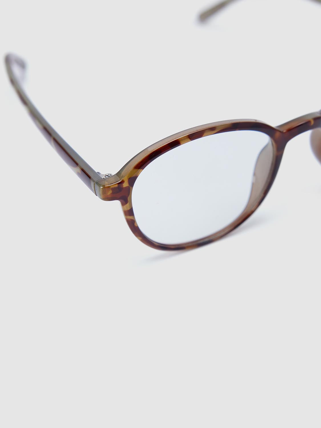 Tortoiseshell Frame Round Glasses