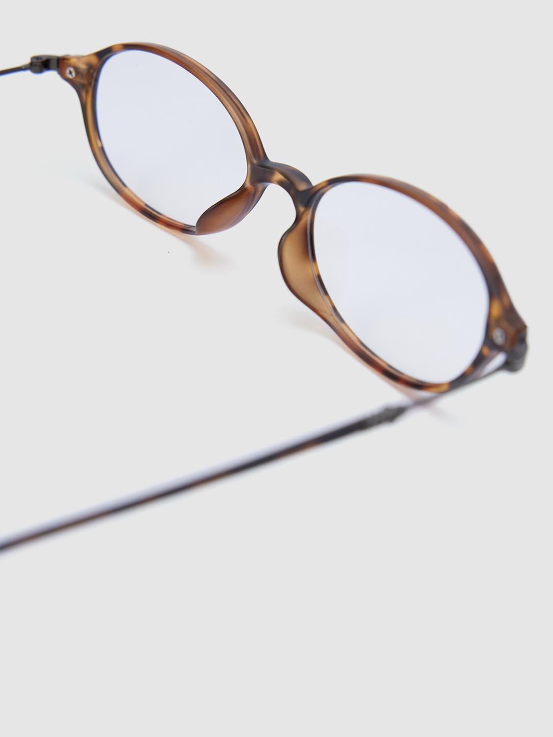 Tortoiseshell Frame Round Glasses