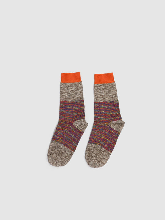 Contrast Colorblock Ribbed Socks