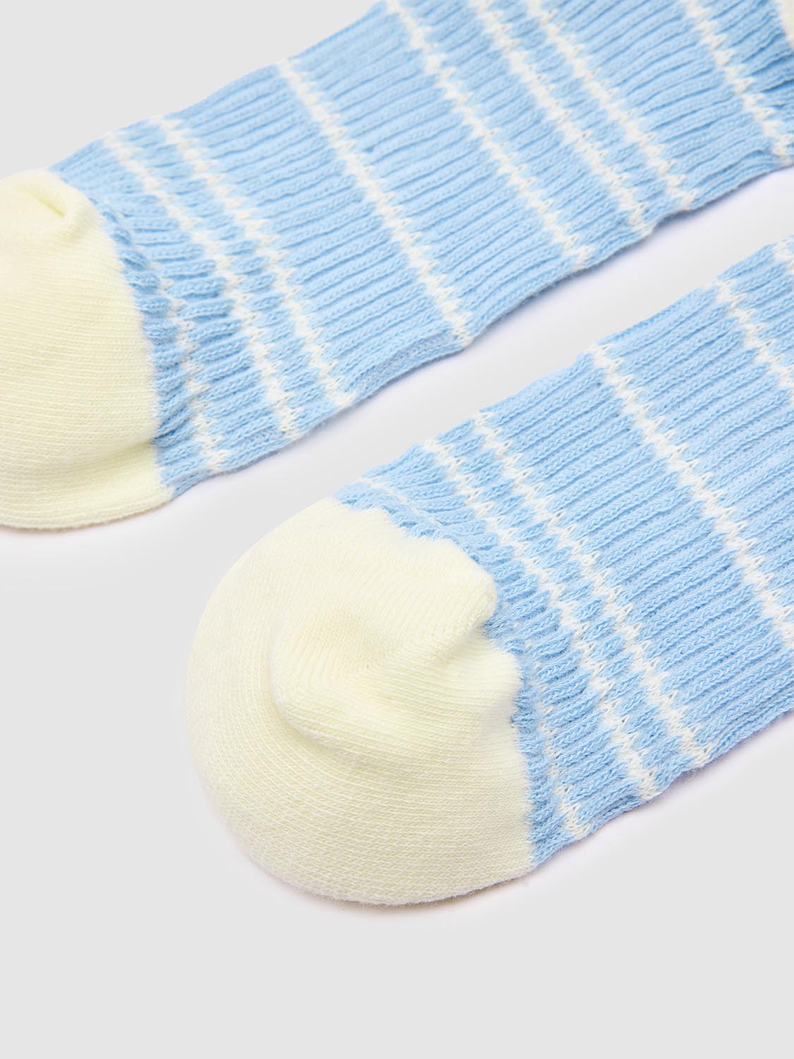 Contrast Ribbed Striped Socks