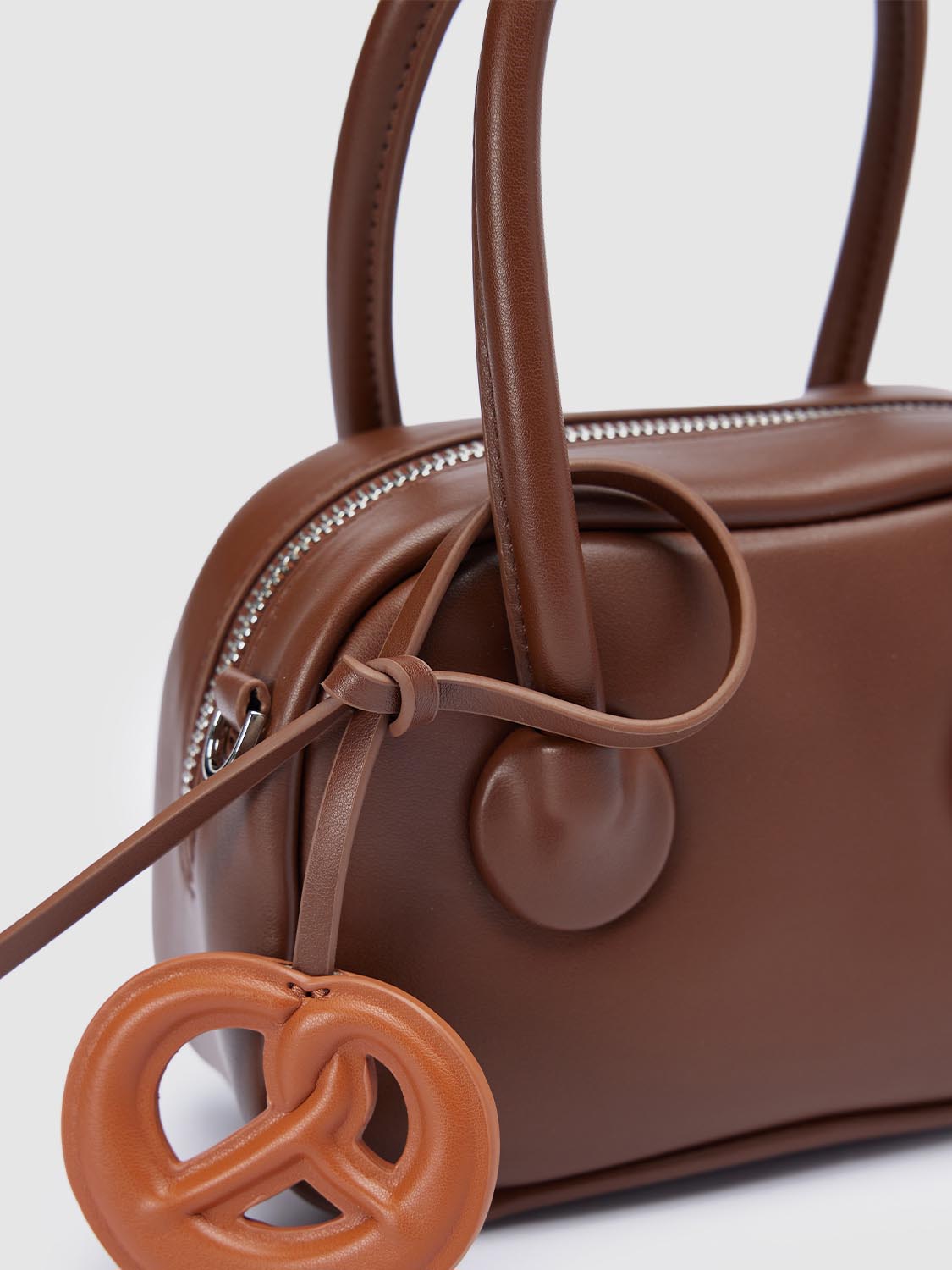 Boxy Vegan Leather Shoulder Bag
